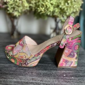 Cecelia New York Bernice heels pink combo